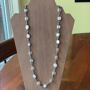 Lucky Brand flattened pearl necklace